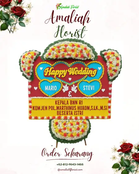 Papan Bunga Pernikahan Tirtajaya